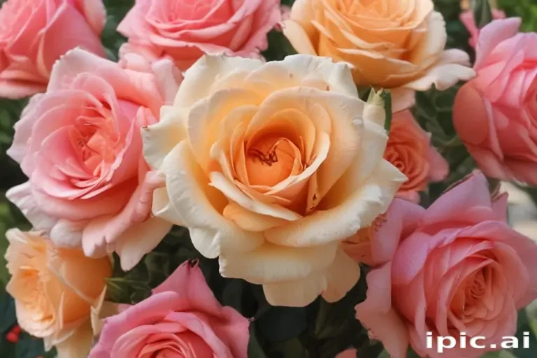 roses in background