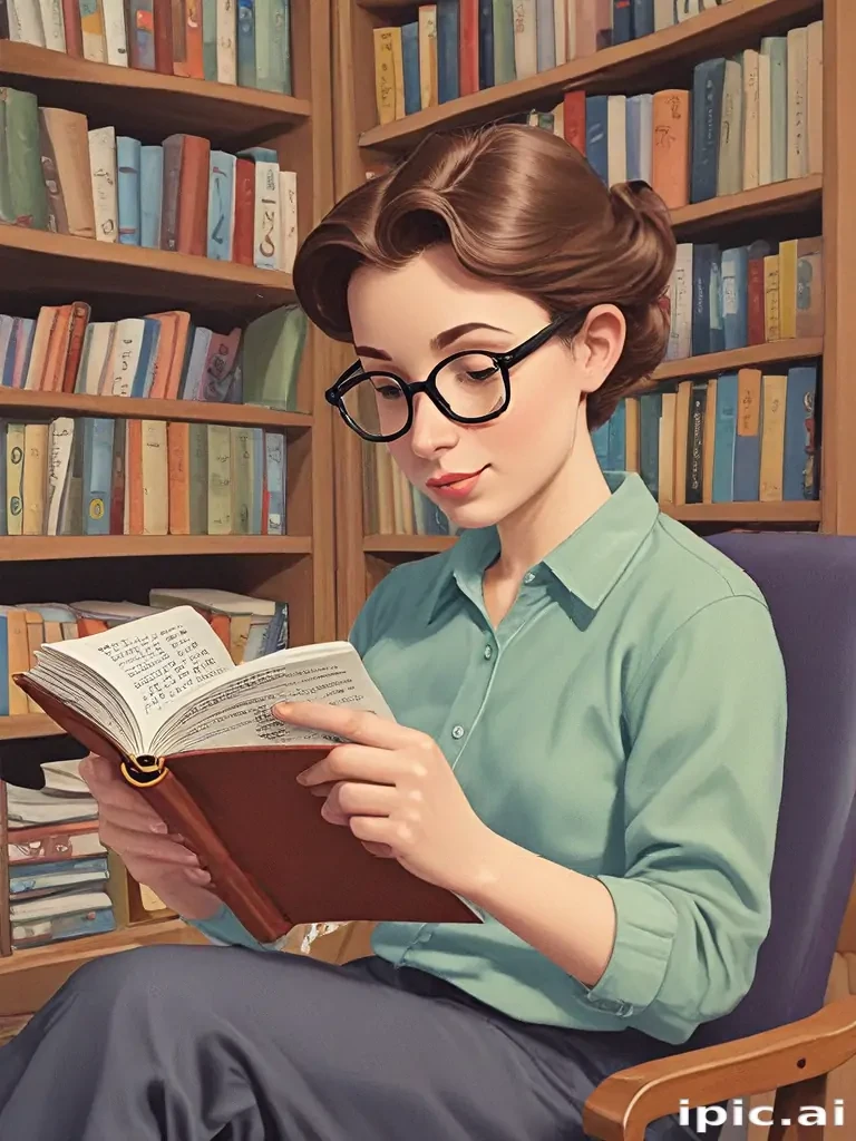 cartoon of reading
