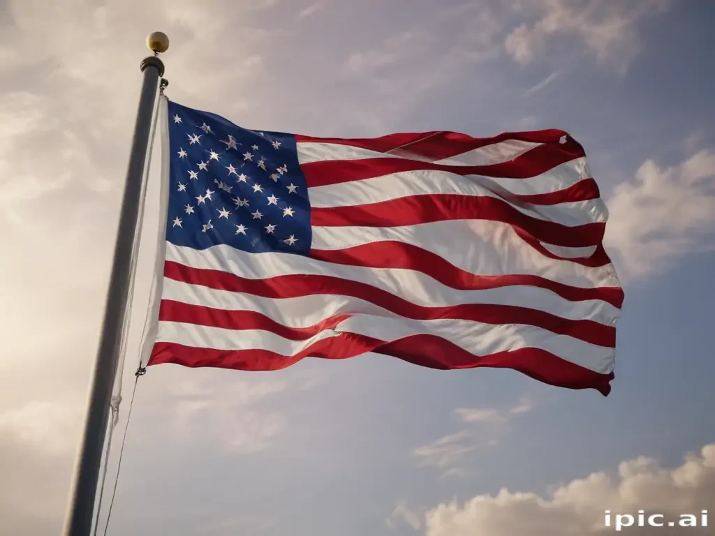 american flag waving png