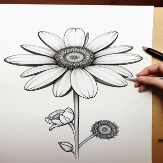 flower drawing aesthetic