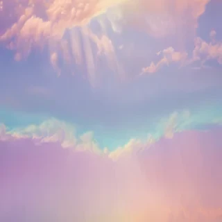 pastel coloured rainbow