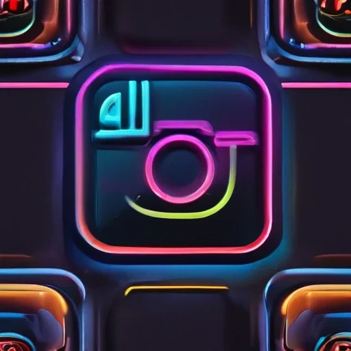 neon instagram logo