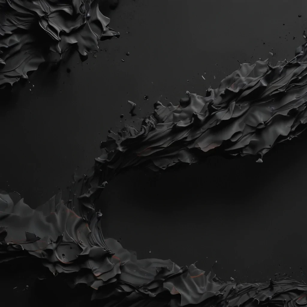 Abstract Black Fluid Dynamics: A Study in Movement and Texture