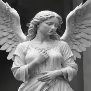 angel clip art black and white