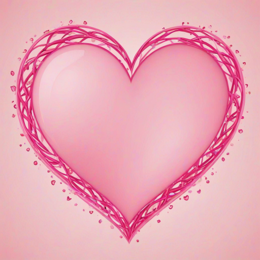 pink heart clipart