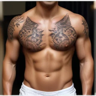male rib tattoos