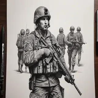 army drawings