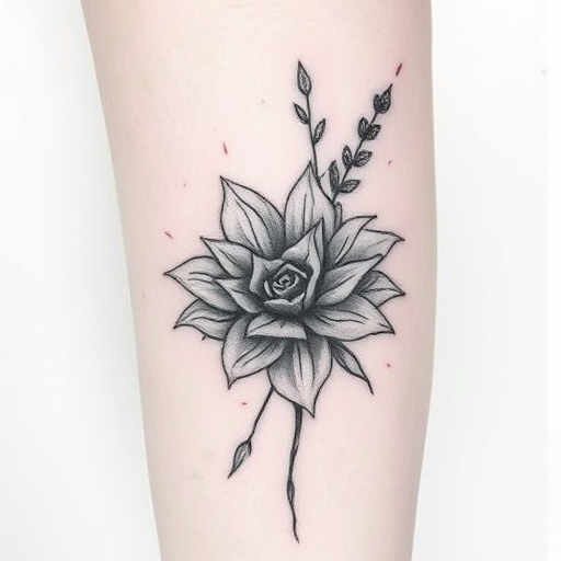 Sketch-style tattoo named "Artistic Impression" mimicking the appearance of a pencil or charcoal drawing with loose lines, shading, and a raw, unfinished quality, suitable for any body part