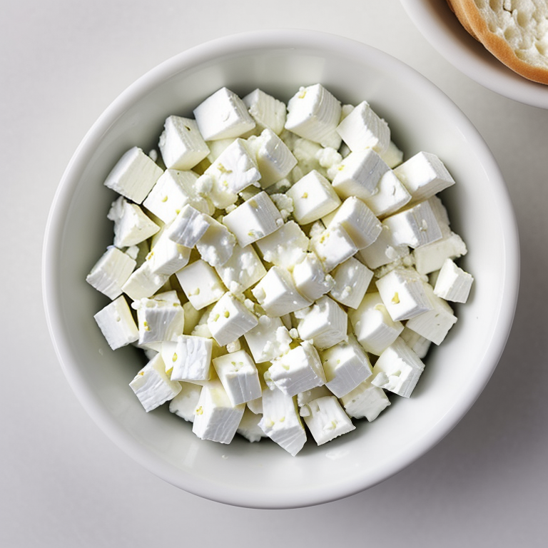 calories in 1/4 cup feta cheese