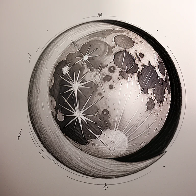 drawings of the moon