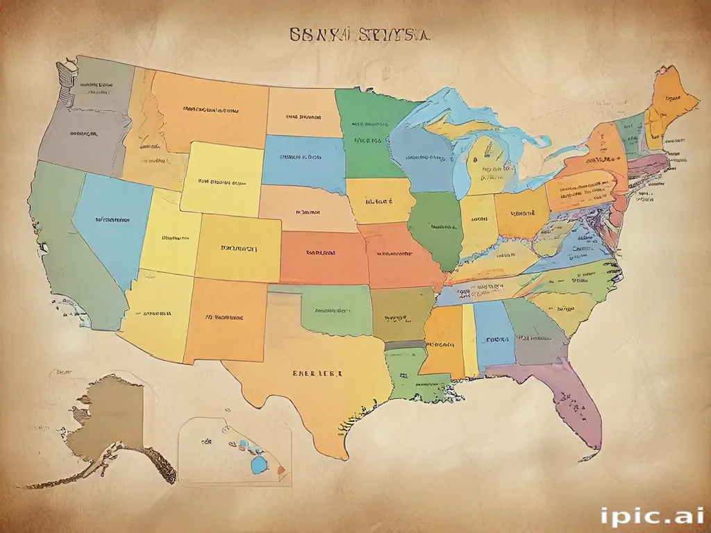 map of usa states
