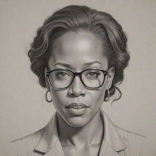 Superb Regina King, pencil sketch, portrait of Sublime woman 1937s in glasses, hair style beatnik, outline, clear lines, fine lines, 8k