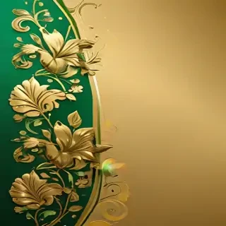 gold and green background