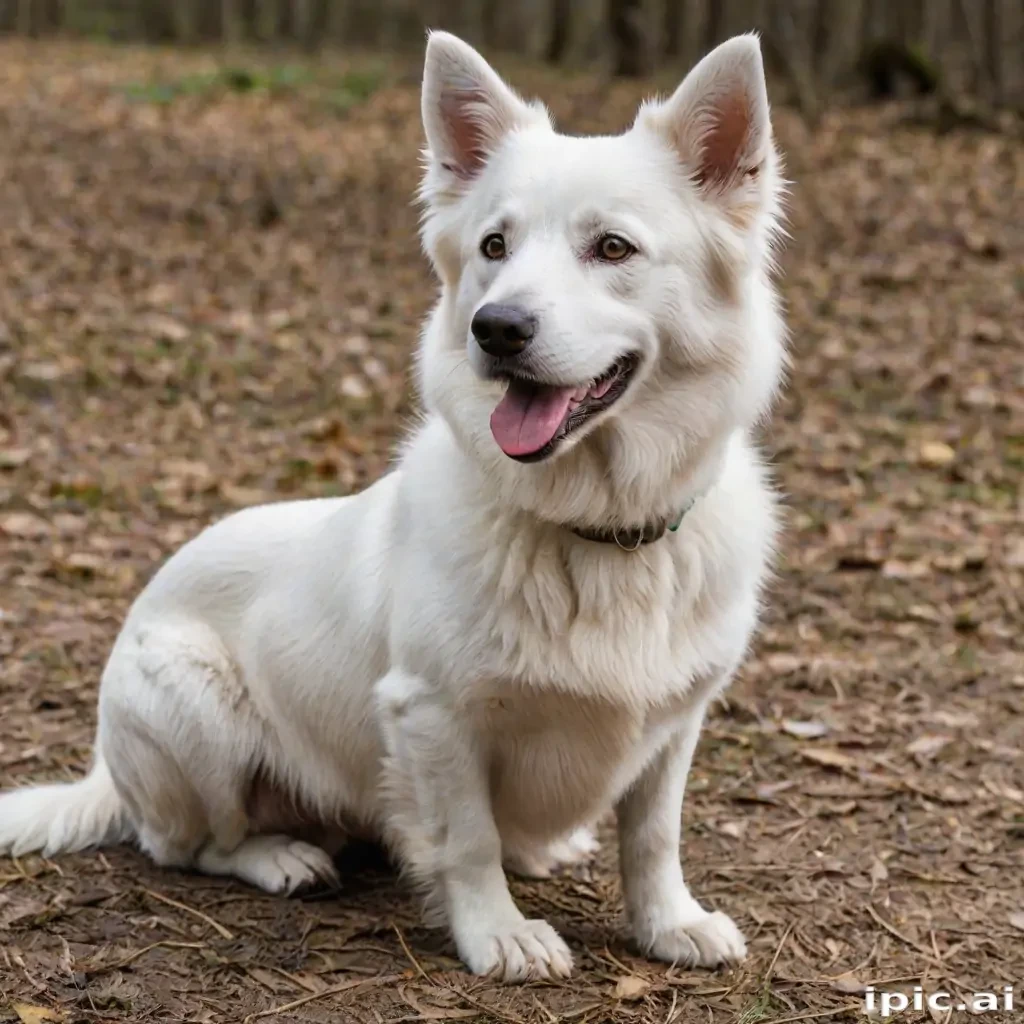 white dog