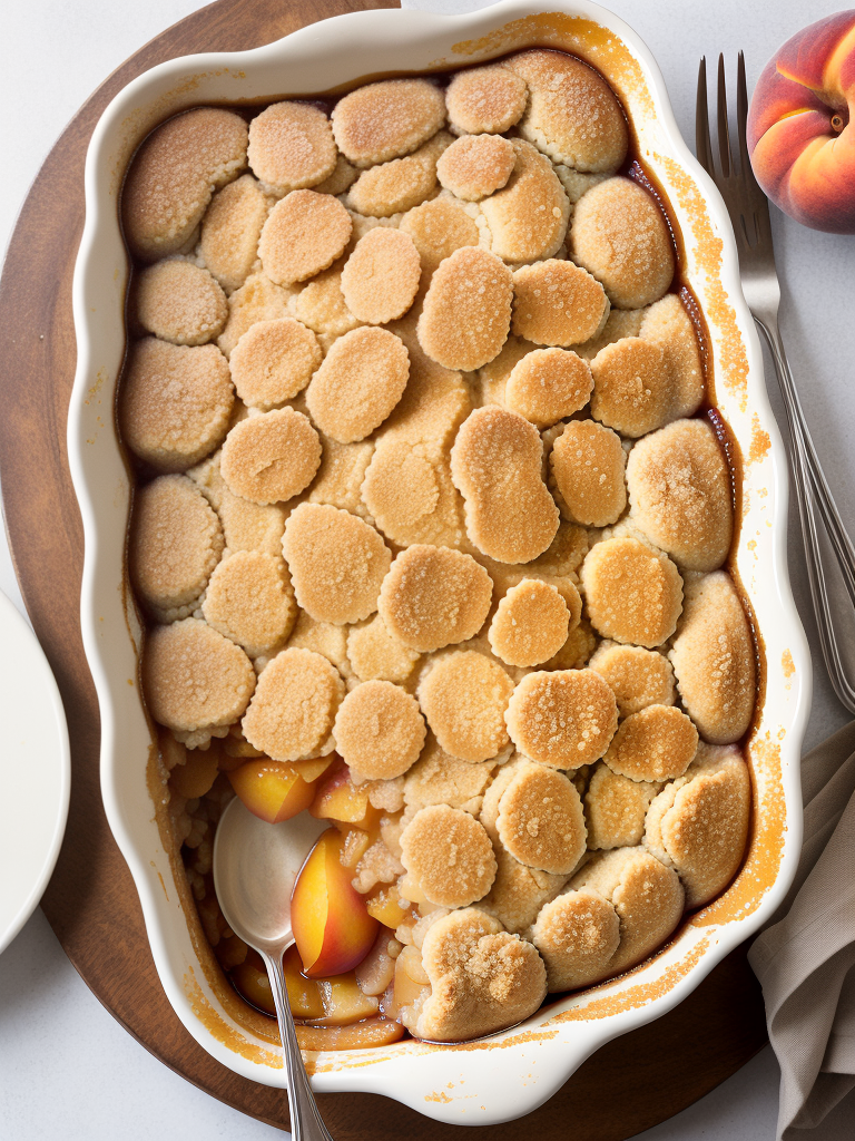 peach cobbler with brown sugar