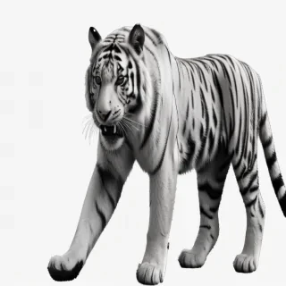 tiger clip art black and white