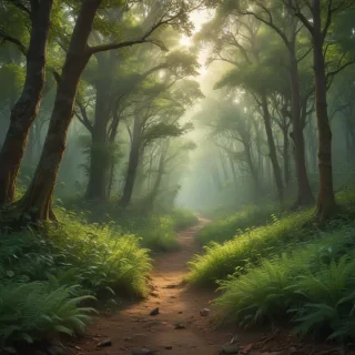 beautiful magical forest background