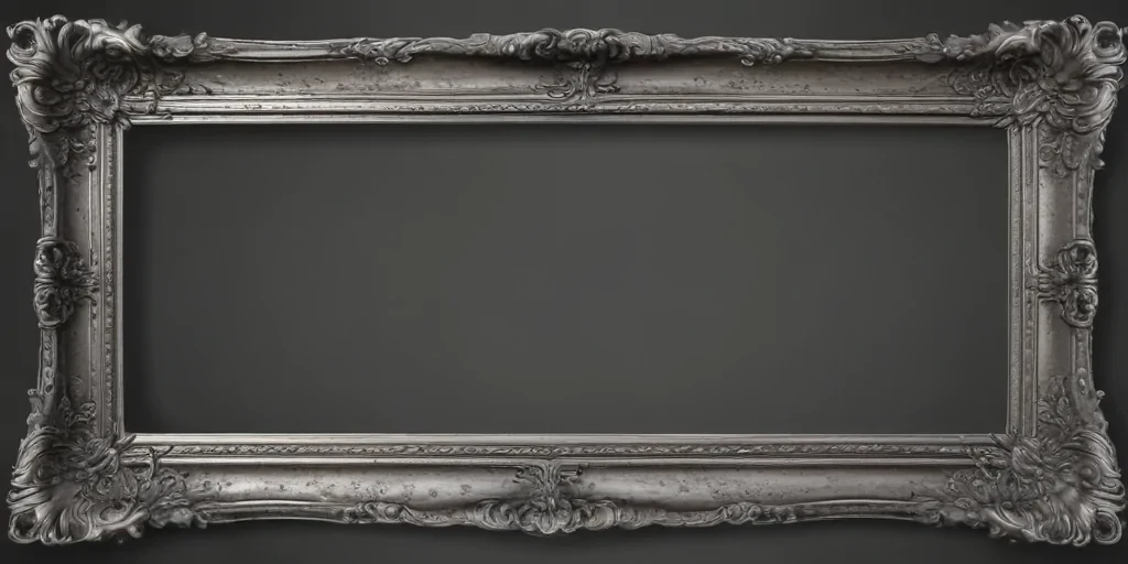 silver picture frame png