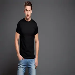 black tee shirt mockup