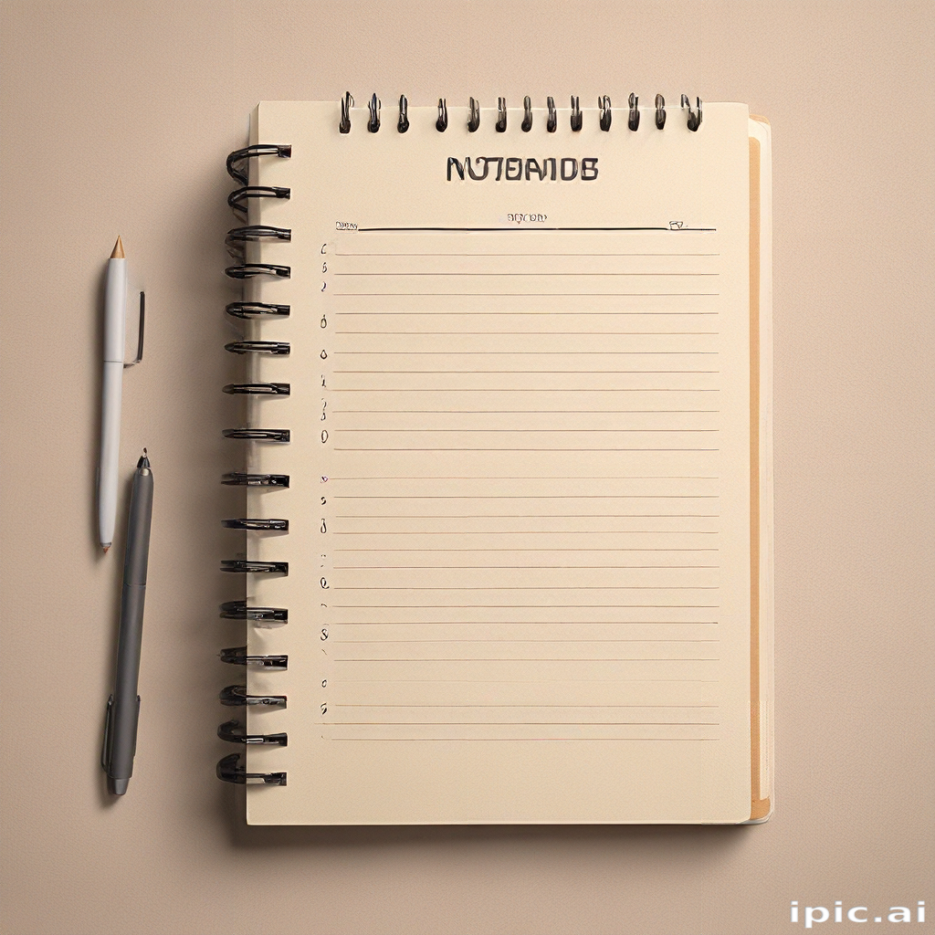 An Open Notebook Ready for Creativity and Ideas to Flourish