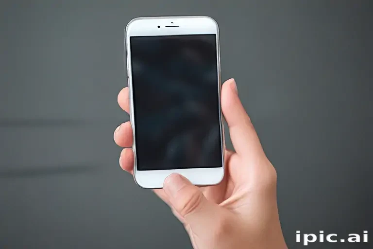 hand holding a phone