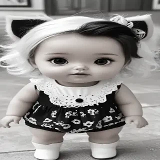 cute black and white