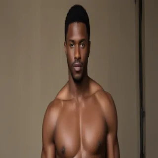 black shirtless man