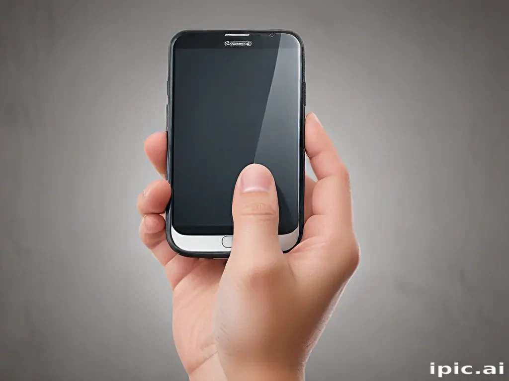hand holding cell phone