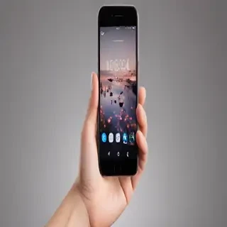 hand holding phone png