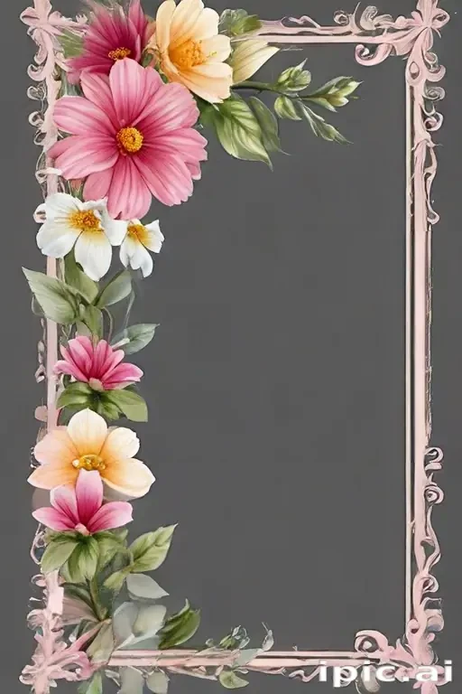 flower border transparent