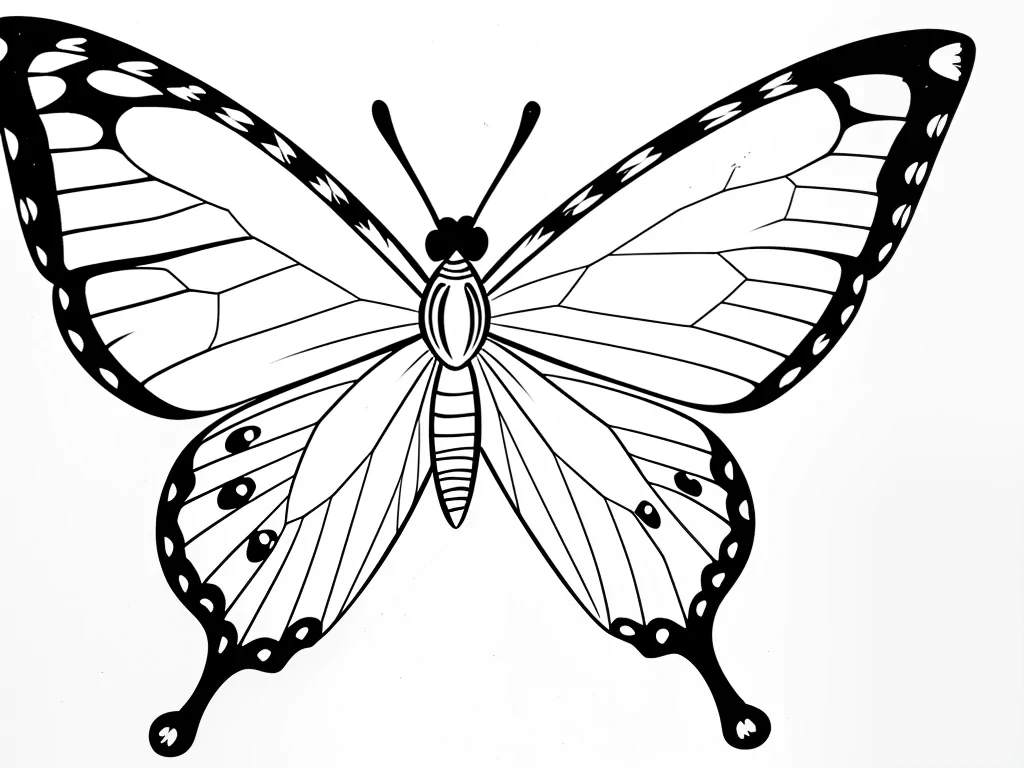 outline of butterfly