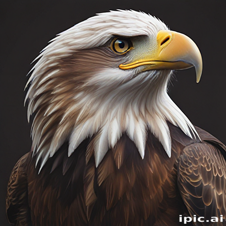 Majestic Bald Eagle with Striking Features and Intense Gaze Against ...