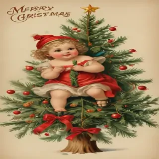 vintage merry christmas image