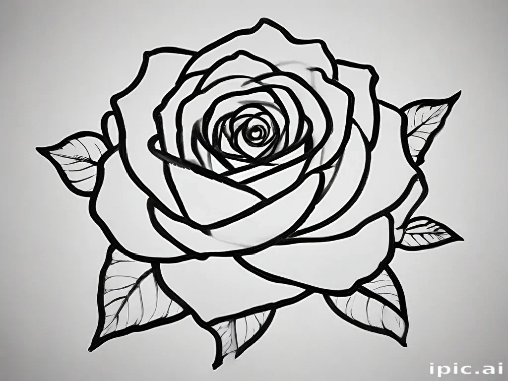 rose outline
