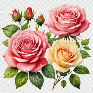 watercolor roses png