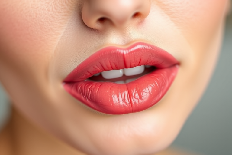 Sheer rose-petal pink lip stain "Blossom Whisper" offering a natural flush of color, hydrating properties, and a lightweight feel for everyday wear