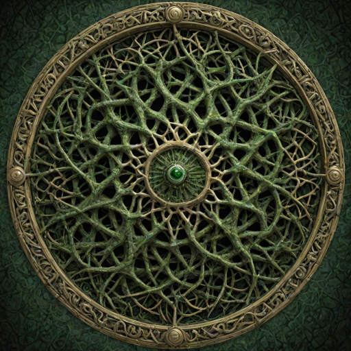 Dark Fantasy Art of (Bipolar Digital Artwork:1.3) of (Sketch:1.3),(Energetic:1.3) Moss Green, intricate, beautiful, symmetric,     Ivory, Emerald, Ruby, Sapphire,  Gold, Silver, Bronze,  Topas, Amethyst, Mosaic,    Flower,  Fractal,    Branches,  embroidery, Poisonous Bite: A bite that injects venom, found in mythical creatures like basilisks.,Pulley System: A system of wheels and ropes used to lift or move heavy objects, often in construction.,Doublet: A snug-fitting jacket, often padded, worn by men.,Ash Rain: Dark, gritty precipitation resulting from volcanic eruptions or widespread fires.,Fuchsite: A green variety of mica used as a pigment and in decoration. <lora:Vintage_Street_Photo:1>, <lora:woodfigurez:1> woodfigurez style,(by Artist M.C. Escher:1.3),CGSociety,ArtStation,(Ascii Art:1.3),(Low Contrast:1.3), dark, moody, dark fantasy style