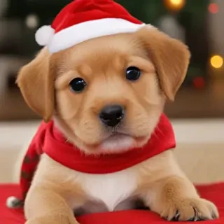 puppy christmas dog wallpaper