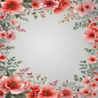transparent floral border