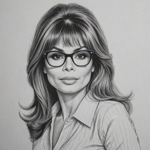 Dazzling Paula Abdul, pencil sketch, portrait of Wonderful woman 1966s in glasses, hair style beatnik, outline, clear lines, fine lines, 8k
