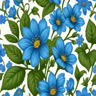 blue flowers clipart