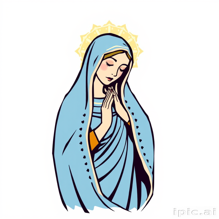 virgin mary clip art