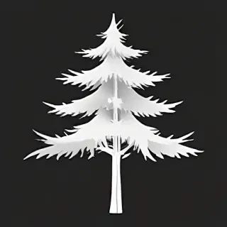 pine tree clip art black and white