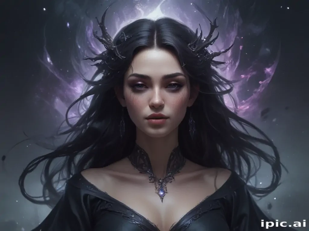 beautiful dark witch fantasy art