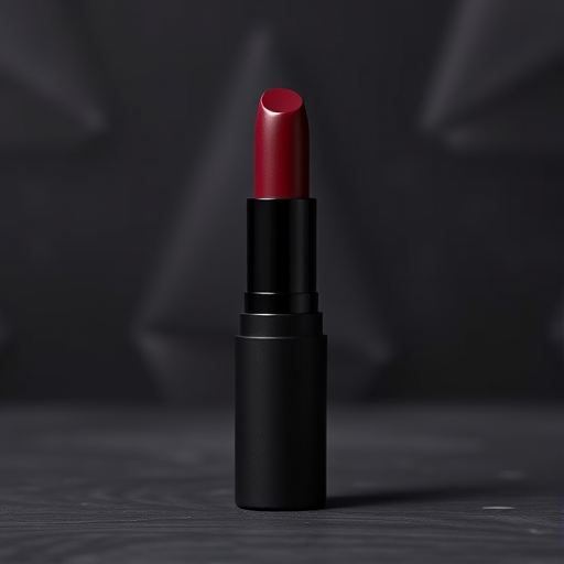 Deep burgundy matte lipstick "Midnight Velvet" with a velvety texture and rich pigmentation, ideal for formal events and dramatic looks, infused with moisturizing oils