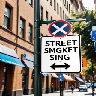street sign mockup