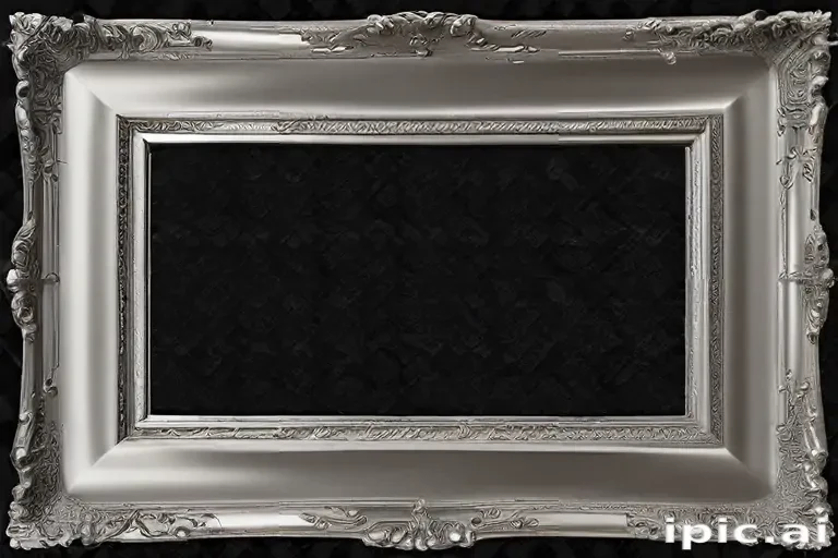 silver picture frame png