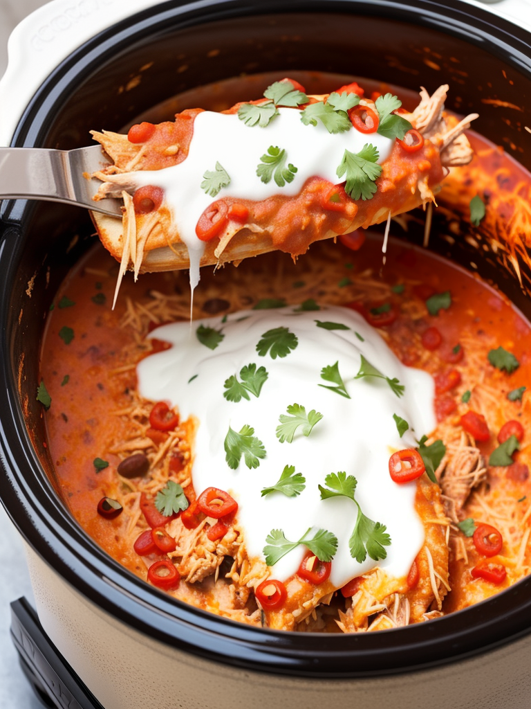 chicken enchilada casserole in crock pot