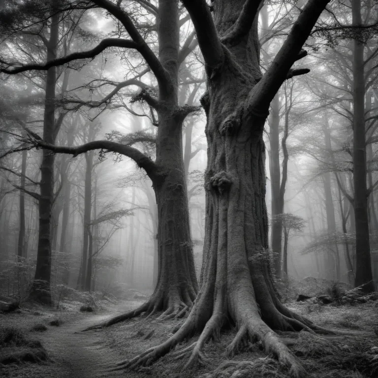 forest clipart black and white