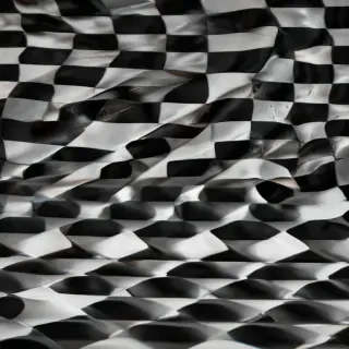 black and white checkered background